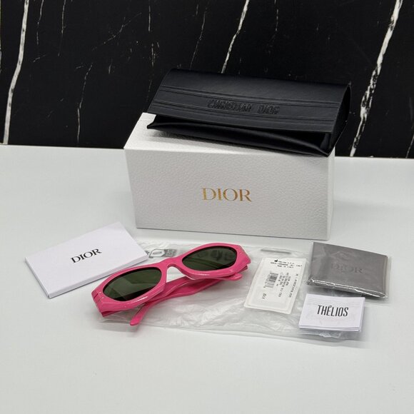 NEW DIOR DIORSIGNATURE B1U 73C PINK WOMEN SUNGLASSES DIOR - Picture 15 of 15